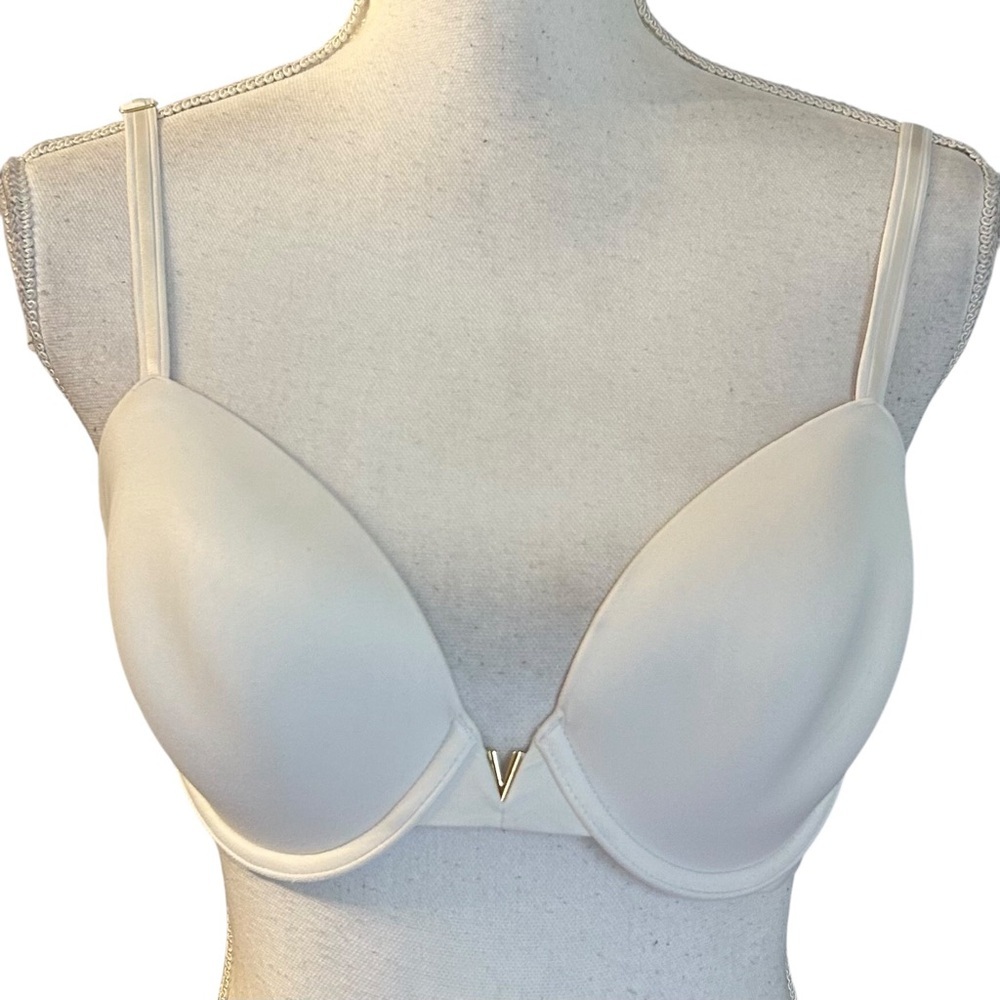 Victoria’s Secret Lined Demi‎ Underwire Bra Women’s SZ 34D in Solid White